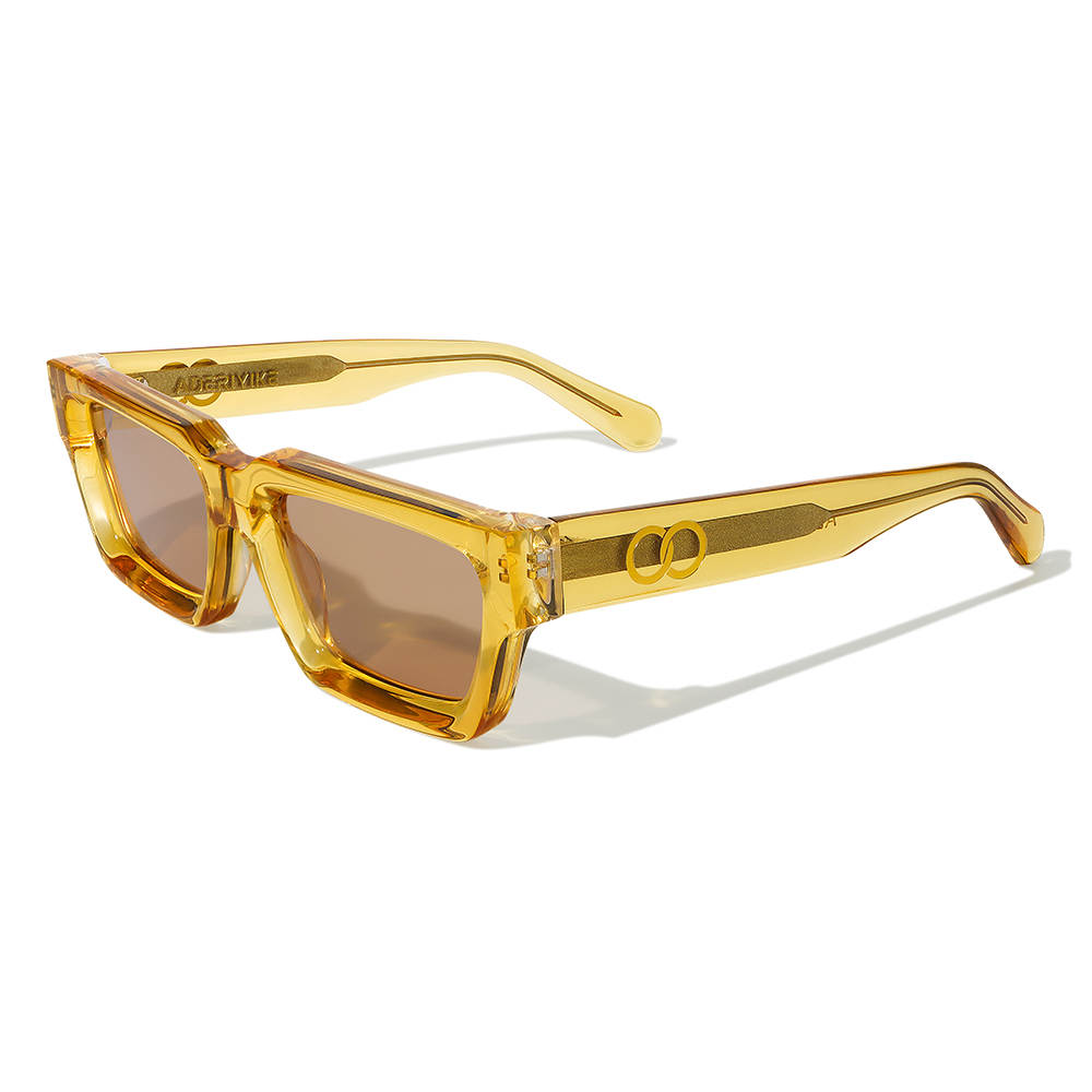 Gold Pose Square Sunglasses