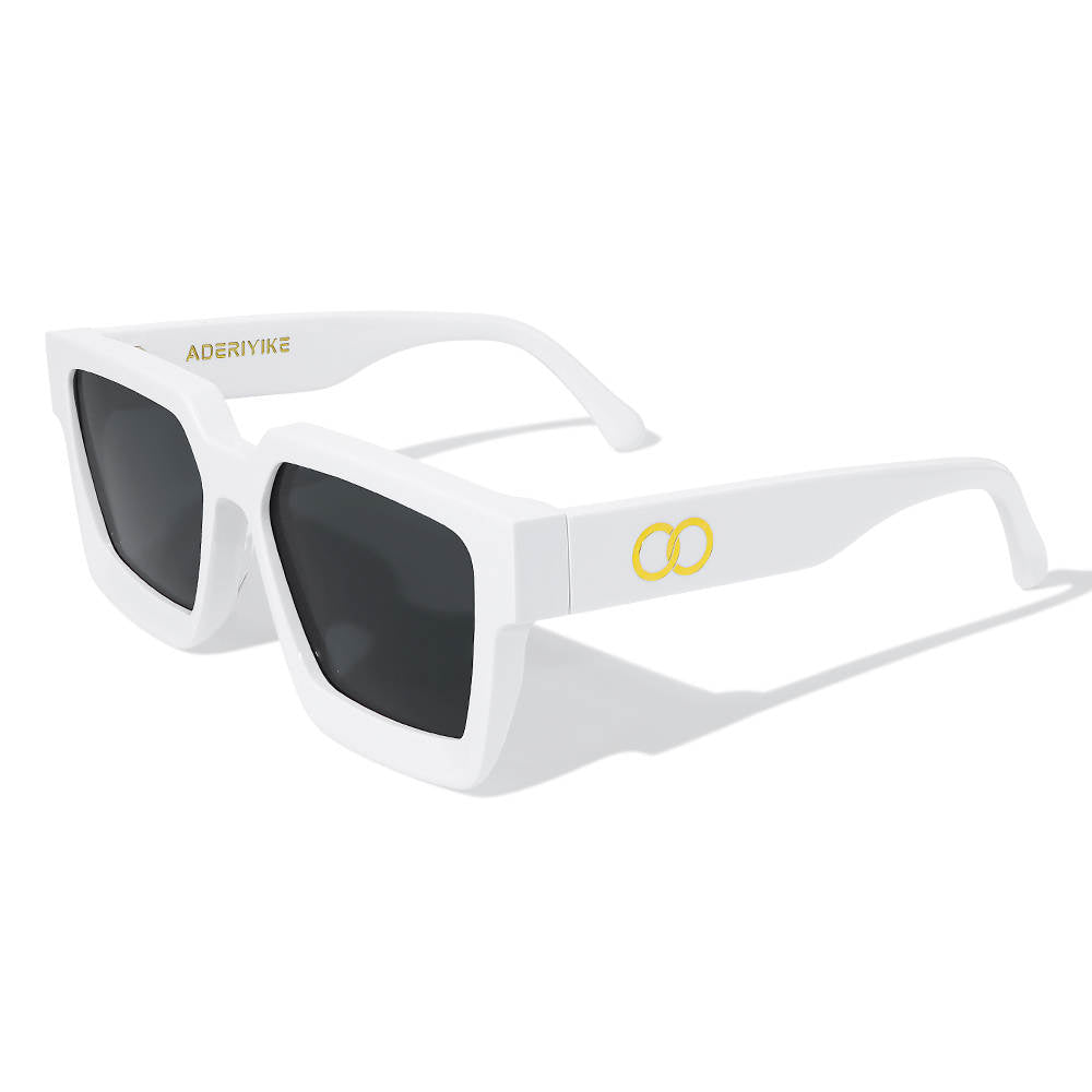 White Maxi Pose Square Sunglasses