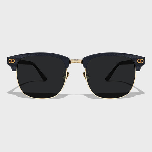 Blue half rim Sunglasses