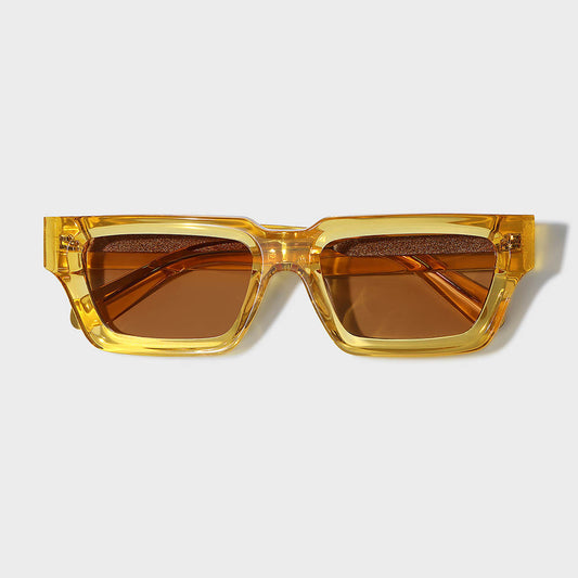 Gold Pose Square Sunglasses