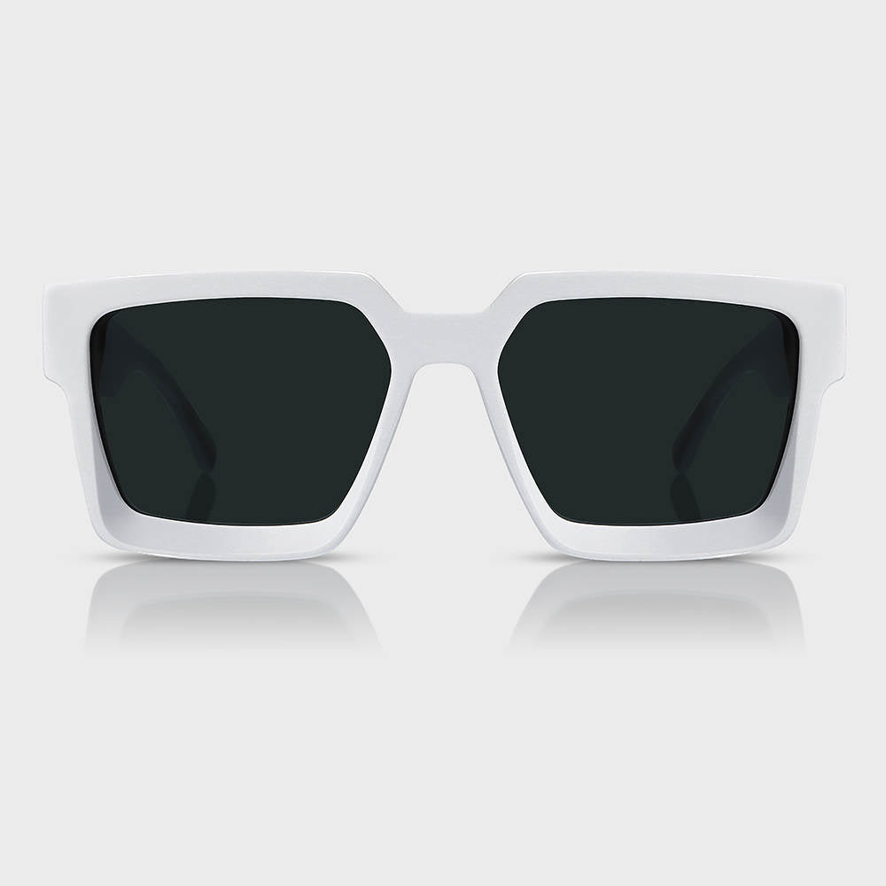 White Maxi Pose Square Sunglasses