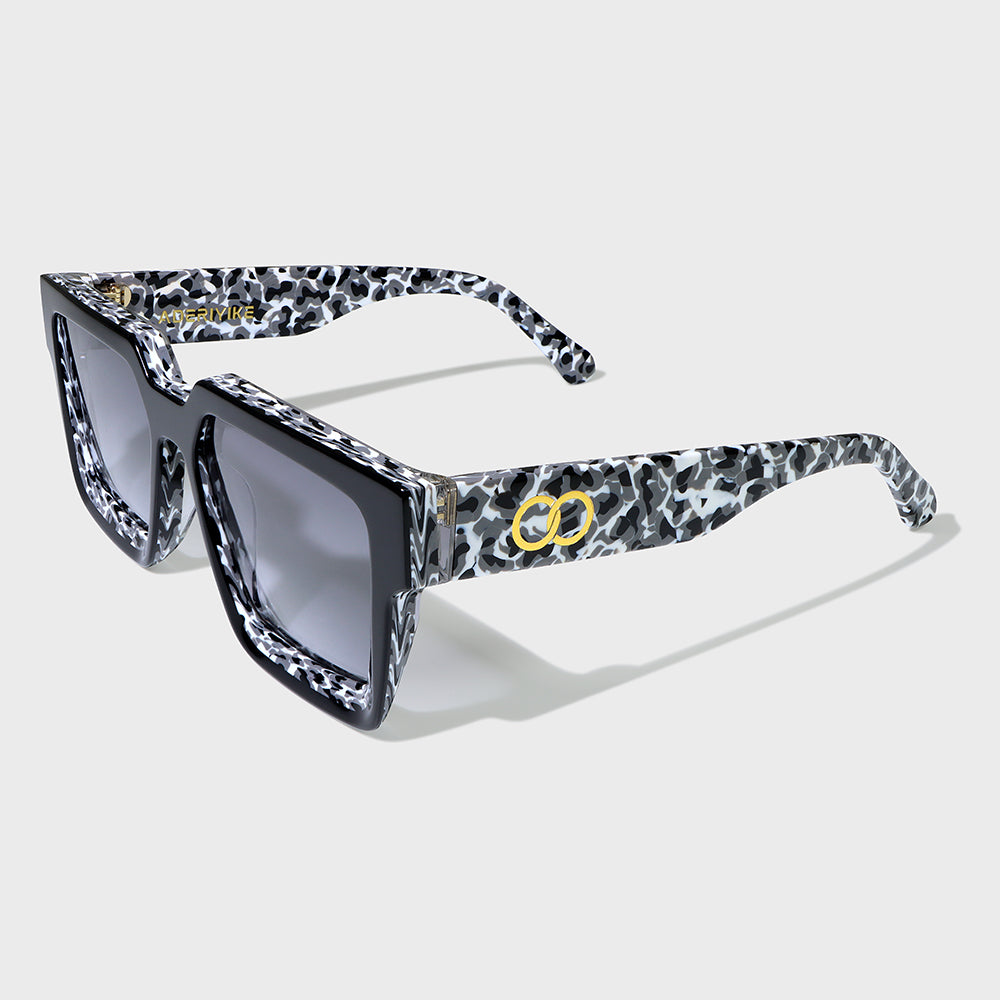 Leopard Maxi Pose Square Sunglasses